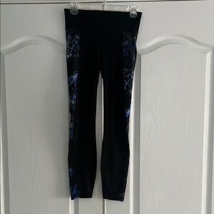 Black and Blue Patterned Leggings